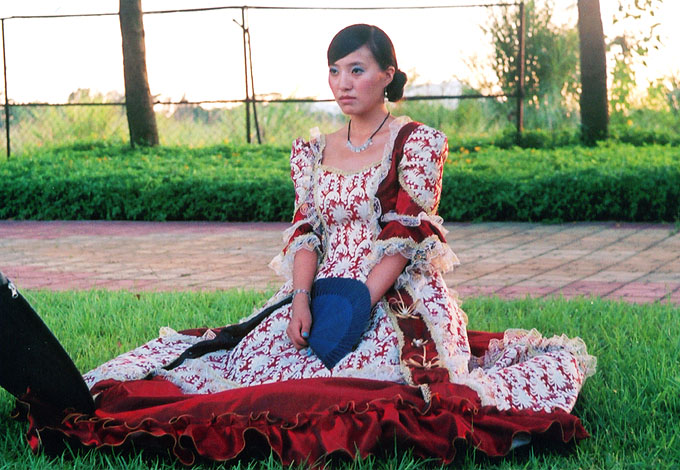 Chinka z wachlarzem