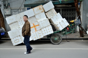 Rower dostawczy w Chinach, znaczący ciężar